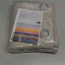 BGment Blackout Curtains 90 Inch Length 2 Panels Set, Grommet Thermal Insulated Blackout Curtains with Wave Line and Dots Printed for Bedroom,Camel, 2 Panels, Each Panel 52 x 90 Inch