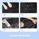 ELLINI Dog Car Seat Cover for Back Seat, Hard Bottom Back Seat Extender for Dogs, Holds 400lbs, 600D Heavy Duty Scratch-Proof Waterproof Dog Hammock for Car, SUV