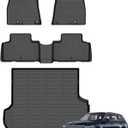 Floor Mats & Cargo Liner for Genesis GV80 2021-2025 2026 5 Seats(Not for Coupe Models), All Weather Automotive TPE Floor Liners Set Anti-Slip Waterproof Accessories (Car Mats+Trunk Mat) Black