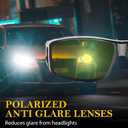 FIMILU 2PCS Night Driving Glasses Night Vision Glasses Fit Over Wrap Around Anti Glare Polarized Glasses for Men Women