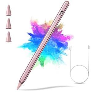 Stylus Pen for iPad, Apple Pencil for iPad 10th/ 9th Gen, iPad Pro 11 & 12.9 inch, iPad Pencil Compatible with (2018-2022) Apple iPad Air 5th/ 4th/ 3rd Gen, Mini 6th/ 5th Gen, iPad 8th/ 7th/ 6th Gen (Rose)