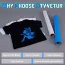HTVVETUR Glow in The Dark HTV Heat Transfer Vinyl Roll 12 Inch by 10 Feet Iron on DIY for T-Shirt PU Stretch Elastic HTV Vinyl (Dark in Glow Blue, 10FT)