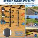 Weed Eater Rack for Enclosed Trailer with Locks, 3 Place Weed eater Rack for Open/Enclosed Trailers Spring Hasp Trimmer Rack 360 Pad Enclosed Trailer Accessories Lawn Care Equipment Cargo Rack