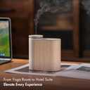 ZMARKRAFT Waterless Essential Oil Diffuser w Solid Wood Cover 3 Timers 2 Mist Modes, Auto-Off Quiet Dual Fluid Aroma Diffuser, Portable Waterless Scent Diffuser w Lights, Room Decor Aromatherapy Gift