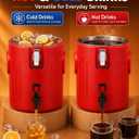 Insulated Beverage Dispenser, 5.2 Gal, Stainless Steel Liner with Spigot