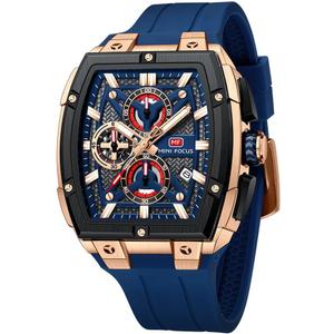 MF MINI FOCUS Men's Watches Analog Fashion Wrist Watch, Skeleton Tonneau Watches for Men with Chronograph,Ideal for Sports Enthusiasts and Daily Wear