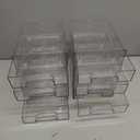 Yieach 2.2'' Tall Acrylic Clear Stackable Storage Drawer Organizer,8 Pack Desk Organization and Storage,Plastic Office Supply Organizer,Drawer Storage Organizer for Makeup,Accessory,Pen,Art Crafts