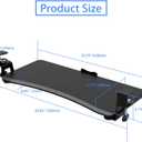 suptek Keyboard Tray Under Desk Pull Out with Adjustable 45 C Clamp for L Shaped Desk, Computer Keyboard & Mouse Tray, 25.6 (30 Including Clamps) x 11.8 inch, Black, DSF1R