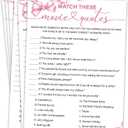 3 x Bridal Shower Games 30 Guests, Match These Movie Quotes Bridal Shower Wedding Games for Reception, Rehearsal Dinner Engagement Party Activities Game Card/HL 015, (Mix)