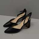 Juliet Holy Womens Closed Toe Heels Chunky Block Heel Ankle Strap Pumps Slingback Heeled Sandals (8, Black)