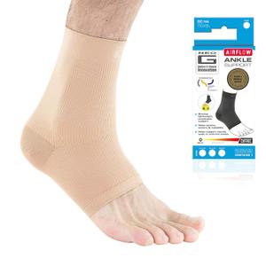 Neo-G Airflow Ankle Compression Sleeve - Sports, Daily Wear - Compression Ankle Brace, Tendonitis Support, Compression Ankle Support for Weak Ankles and Joint Pain - Airflow - S  Beige (Small: 15 - 19 cm)