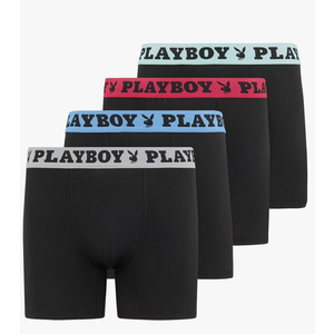Playboy Mens Underwear 4 Pack Boxers for Men Gifts for Men Boxer Briefs, Size M