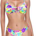 RELLECIGA Women’s Cheeky Bikini Sets Push Up Two Piece Swimsuit