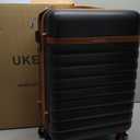 UKEIN Luggage Sets 3 Piece, Carry On Luggage 20In With Spinner Wheels,PC Hardside Suitcase Set with TSA Lock,Durable Carry On Suitcase With Travel Backpack for Men (Black, 3 piece set (20inch))