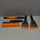 BFONS Ice Scrapers for Car Windshield, 2-in-1 Snow Scraper and Snow Brush for Car SUV Truck, Car Ice Windshield Scraper for Ice and Snow with 360 Pivoting Brush and Ergonomic Foam Grip Orange