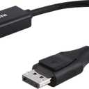 Philips DisplayPort to HDMI Adapter, Unidirectional, Works with Laptops, Tablets, Full HD 1080p, 4K Ultra HD, Mac and PC Compatible, Compact Design, Portable, Black, SWV9200G/27
