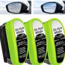 3PCS Clear Vision Windshield Cleaner, Automotive Oil Film Cleaning Brush for Car Windows, Windshield Oil Film Remover for Car,Truck,RV Windows and All Glass Surfaces