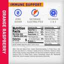 Propel Immune Support Electrolyte Enhanced Water Sports Drink, Orange Raspberry Flavored Water, 100% DV Vitamin C + Zinc, Zero Calorie & Zero Sugar Hydration with Electrolytes and Vitamins, 16.9 fl oz Water Bottles (12 Pack) (EXP 01/08/27)