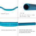 UPANBIKE Mountain Bike Handlebar 31.8mm Aluminum Alloy MTB Bicycle Riser Handlebar Extra Long 780mm with Paint Matte Surface (Blue,780mm)