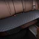 YUNZLAN Universal Leather Car Seat Cover/Protector, Front/Rear car Cushion Car Seat Pad/mat with Non-Slip Bottom -1pcs(Rear-Black)