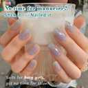 GelMala Semi Cured Gel Nail Strips Blue, Long-Lasting, Easy to Apply&Remove Nail Stickers Semi Cured,Easy for begginners (Aqua de Vida)