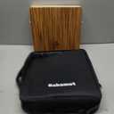BAHAMUT Travel Cajon Drum -Zebrawood Small Portable Cajon with Strap and Bag, Rich Bass and Bright Treble Sounds, Ideal Gift Drum Box for All Skill Levels