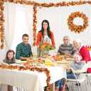 Thanksgiving Garland,Thanksgiving Decorations 6FT Fall Leaves Garland for Home Indoor Outdoor,Artificial Autumn Hanging Decor for Mantle Table Fireplace Party Patio (1)