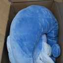 Tianmihou 48 inch Giant Axolotl Plush Huge Stuffed Animal, Big Blue Axolotl Glow in The Dark Fluorescent Plushies, Cute Large Jumbo Salamander Body Pillow Gifts for Kids Adults, Birthday
