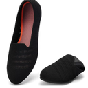Poemlady Women’s Ballet Flat Shoes Dress Shoes Knit Round Toe Slip On Ballerina Walking Flats Shoes for Woman Low Wedge Casual
