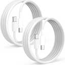 2 Pack USB C to USB C Cable for Apple iPhone17/ 16/15, 6 Feet Type C Fast Charging Cord for iPhone 15 Pro Max,MacBook Air,iPad Pro,Samsung Galaxy S23 (White)