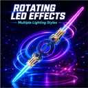 Diyeeni Light Up Sword for Kids, Retractable LED Toy Light Sword Saber Katana, Rechargeable Rotatable Light Up Sword Sabers for Boys & Girls, 17.5x4.3x46.5cm / 6.89x1.69x18.31in