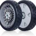 CheeMuii 9" HRX217 Lawn Mower Rear Wheels Kit 2 Pcs Back Wheels Replace for 42710-VH7-010ZA, 42710-VH7-010ZB, 42710-VH7-000ZA 9 Inch Wheel with Gear Fit for Honda HRX217 Lawnmowers