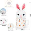 Easter Dog Toys with Squeaker for Large Breed Interactive Dog Chew Toys for Puppies Small and Large Dogs Easter Rabbit Squeaky Dog Easter Gifts Training and Reduce Boredom (Cup Rabbit
