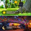 4 x SFNDOU 2 Pack Solar String Lights for Outside,Each 33Ft 100 LED Solar String Lights Outdoor Waterproof with 8 Modes,Solar Lights Outdoor for Patio, Garden, Tree, Party Decor-Warm White