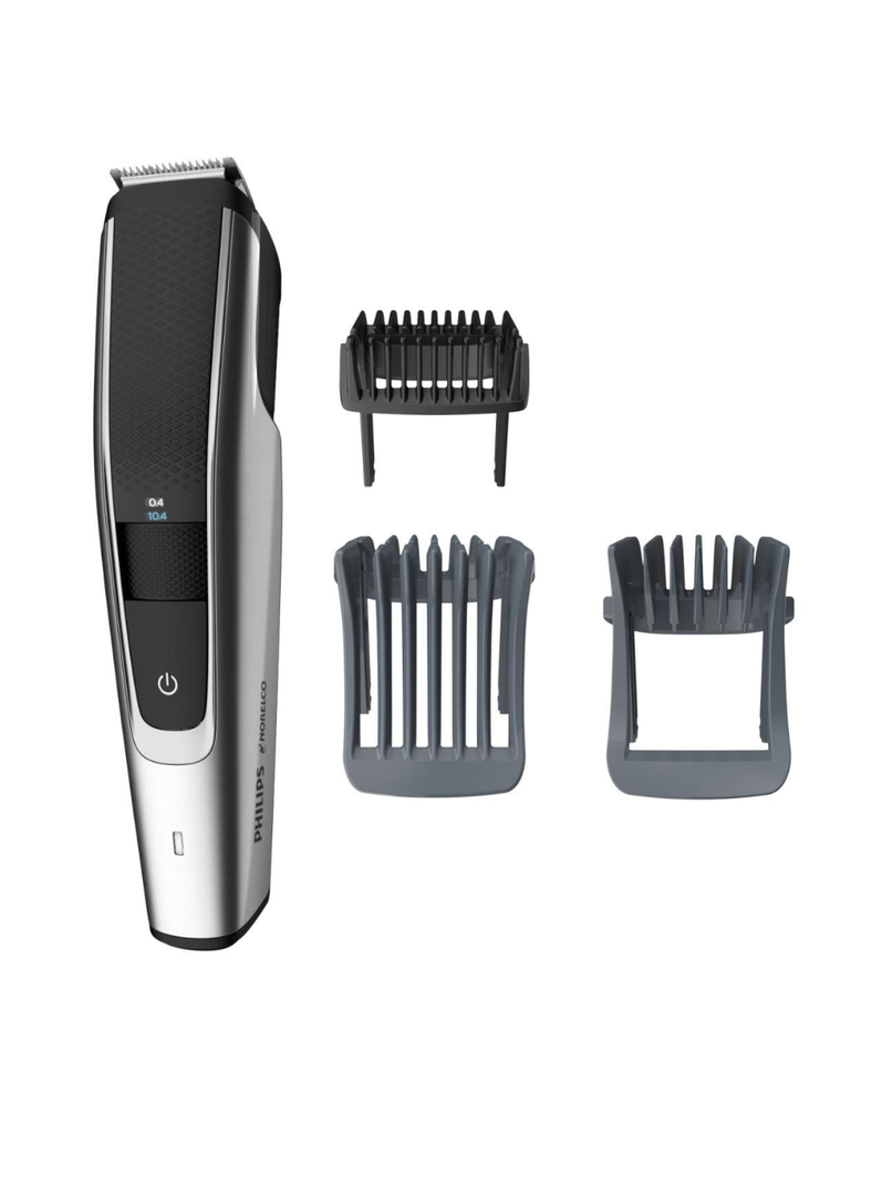Norelco Philips Beard Trimmer and Hair Clipper Series 5500, Electric, Cordless, one Pass Beard Trimmer and Hair Clipper with Washable Feature for Easy Clean - No Blade Oil Needed - BT5511/49