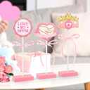 3 PCS Mother's Day Table Decorations, MOM Wooden Signs for Mother's Day Home Kitchen Decorations (MOM)