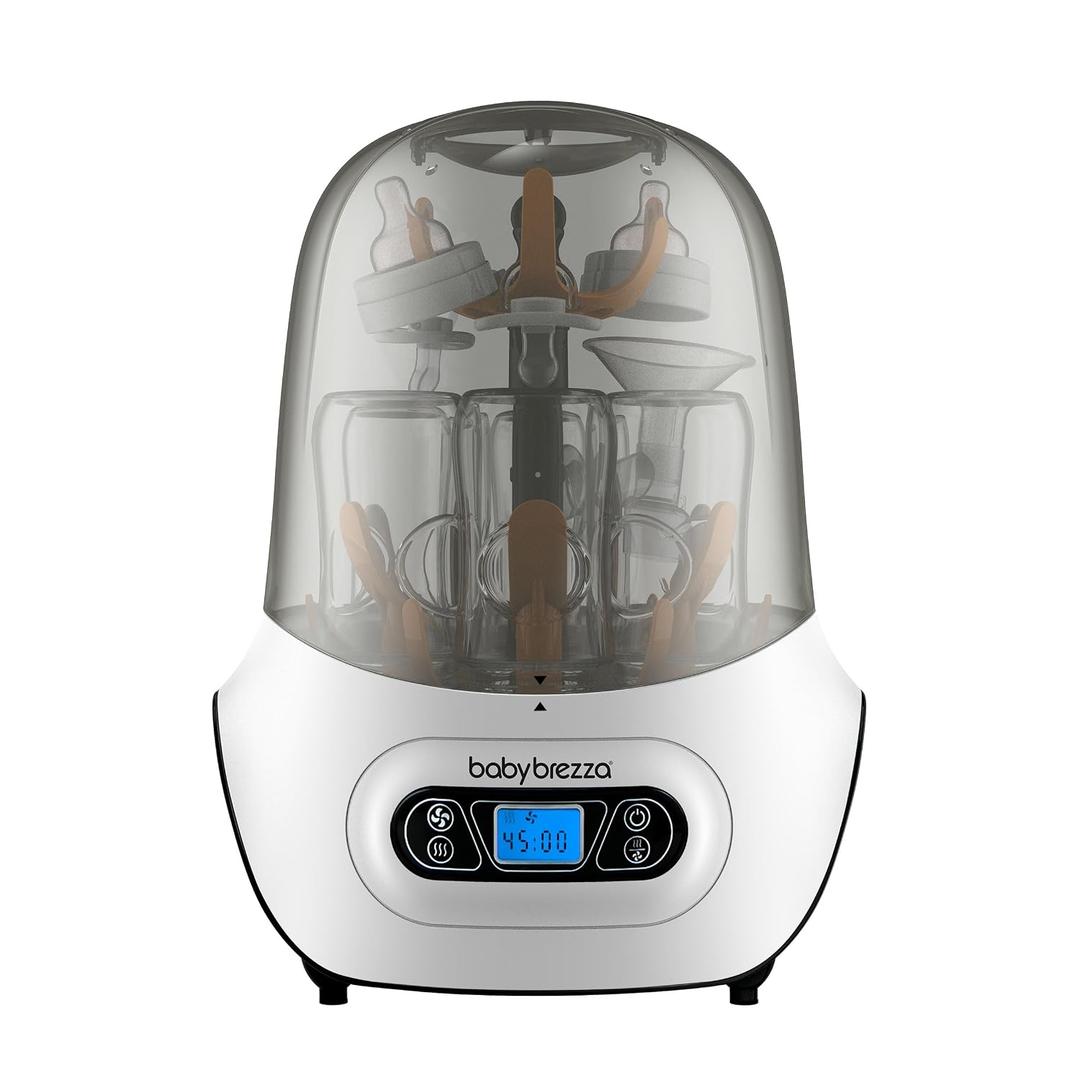 Baby Brezza Baby Bottle Sterilizer and Dryer Machine Electric Steam Sterilization - Universal Fit - Pacifiers, Glass, Plastic, and Newborn Feeding Bottles