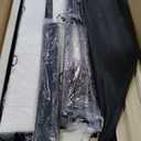 Lijimei Queen Size Platform Bed Frame with Upholstered Button Tufted Headboard, Noise Free, No Box Spring Needed, Easy Assembly, Light Grey