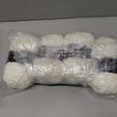 4-Pack Chunky Yarn for Crocheting Blankets & Big Projects - 14oz/152.8yd Total, Ultra Soft & Bulky Chenille Yarn, Perfect for Blankets, Amigurumi, Cream