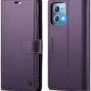 Wallet Case for Moto G Stylus 5G 2024, RFID Blocking Credit Card Holder, PU Leather Folio Flip Kickstand Protective Shockproof Cover for Motorola Moto G Stylus 5G 2024 (Purple)