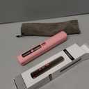 Cordless Hair Straightener and Curler 2 in 1, Mini, Lightweight and Small,USB Rechargeable with 4500mAh Battery, 10s Fast Heating, Portable Ceramic Flat Iron for Travel (Pink)