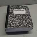 Rosmonde 12 Pack Composition Notebook College Ruled Bulk, 200 Pages (100 Sheets), 9-3/4 x 7-1/2, Hard Cover College Ruled Notebook Bulk, Black Marble Composition Notebook College Ruled, Bulk Notebooks