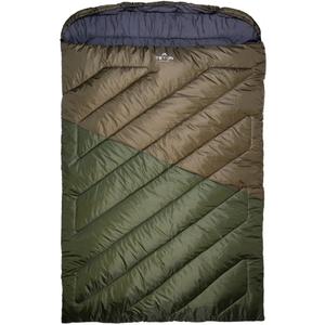Teton Mammoth Queen Size Double Sleeping Bag- A Warm Bag The Whole Family can Enjoy  Great for Camping, Hunting and Base Camp. Compression Sack Included (Ivy)