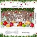 Irenare Christmas Backdrop Merry Christmas Banner Party Decoration Xmas Photography Background Photo Props for Winter Holiday New Year Eve Family Party Decoration Supplies(Large Xmas Ball)