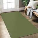 KOZYFLY Rugs for Entryway 3x5 ft Washable Area Rug Non Slip Rubber Backed Entry Rug Woven Indoor Door Mat Cotton Kitchen Rugs Floor Carpet for Entryway, Foyer, Backdoor, Bright Green/Earthy Green