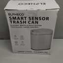 ELPHECO Bathroom Trash Can with Lid Butterfly, Motion Sensor Trash Can Bathroom Decor Automatic Garbage Can Wastebasket Bathroom Accessories, Kitchen, Living Room, Office, White Gold