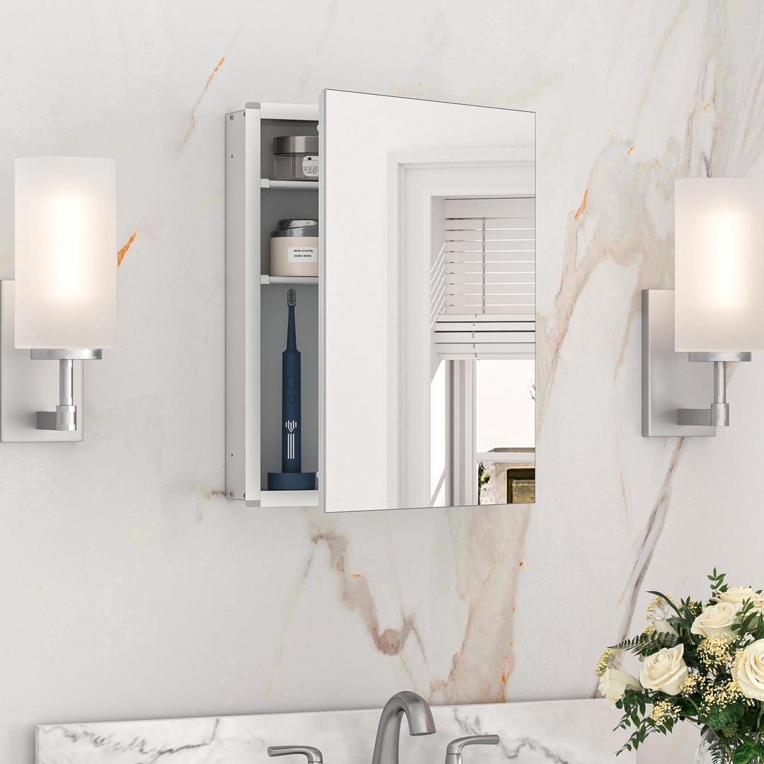 Keonjinn 40 x 26 Inch Medicine Cabinet Mirror for Bathroom, Lightweight