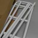 Expandable Shoe Rack, 3-Tier Metal Small Shoe Rack, Adjustable Shoes Organizer, Storage Shelf for Closet, Entryway, White