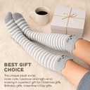 Geyoga 4 Pairs Knee High Fuzzy Socks for Girls Soft Warm Plush Soft Long Cozy Winter Socks for Christmas Winter Gifts