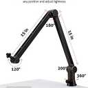 Blue Yeti Microphone Boom Arm - Upgraded Heavy Duty Blue Yeti Boom Arm, Hidden Cable Management, Stable Desk Clamp, Blue Yeti Mic Stand Compatible with Yeti Microphone, HyperX QuadCast, Shure SM7B (Upgraded Large Blue Yeti Boom Arm)